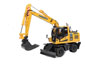 Komatsu PW180-11 hydraulic Radbagger mit Standardschaufel und Steinmeißel